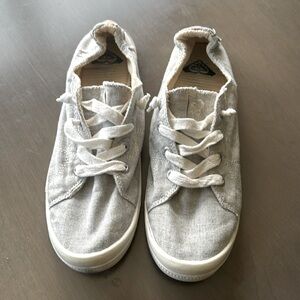 ROXY - Women’s - Bayshore II - Lace-Up Slip-On Sneakers - Lt. Grey - Size 10